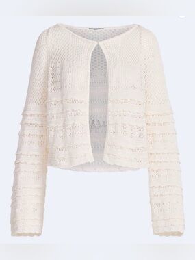 Scoop Women Stitch Mix Button Front Cardigan (Size: M)